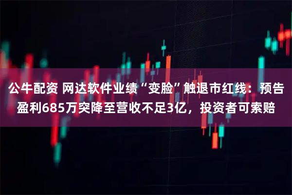 公牛配资 网达软件业绩“变脸”触退市红线：预告盈利685万突降至营收不足3亿，投资者可索赔