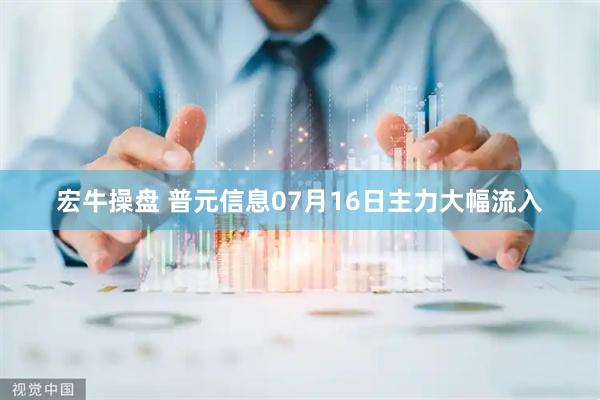 宏牛操盘 普元信息07月16日主力大幅流入